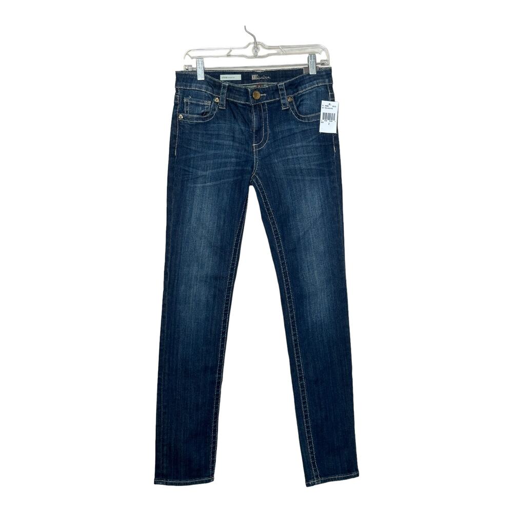 KUT Stevie blue straight legs stretch jeans size 2